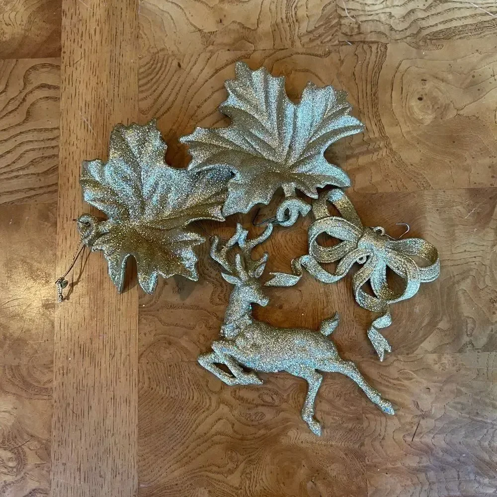 1 GOLDEN Leaping Reindeer Ornament!